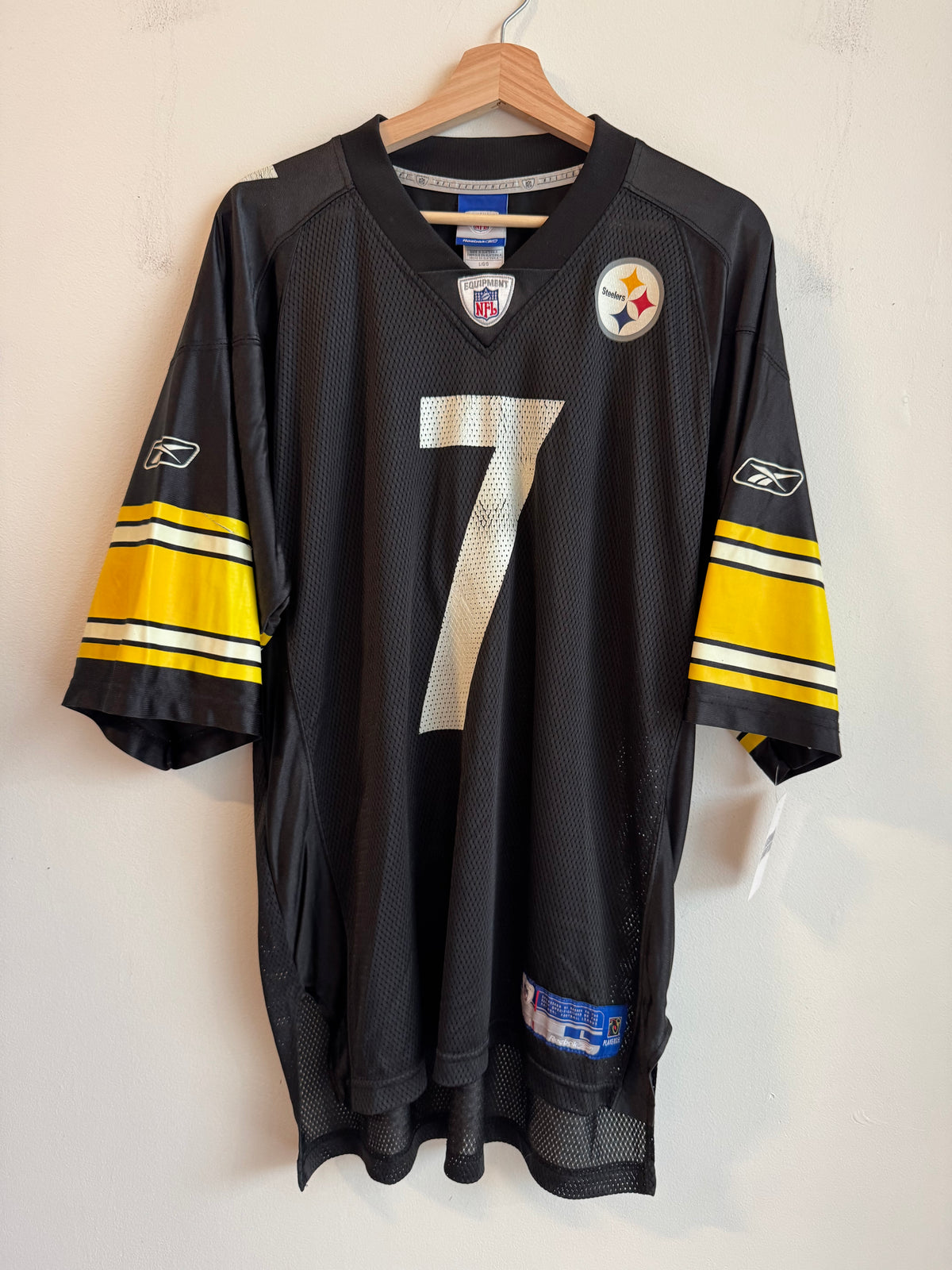 00s Pittsburgh Steelers Ben Roethlisberger Reebok Home Jersey (L)