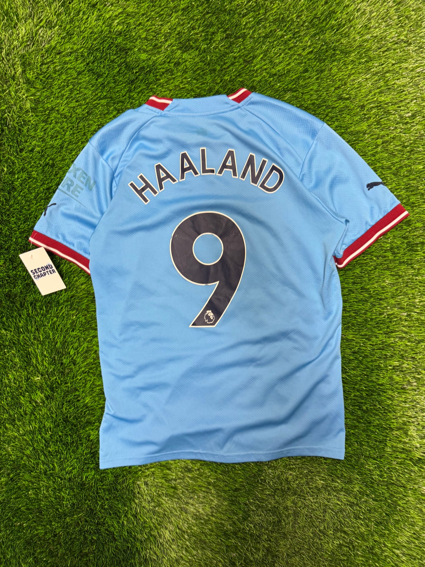 Manchester City Erling Haaland #9 Puma Soccer Jersey 2022-23 Kit (M)