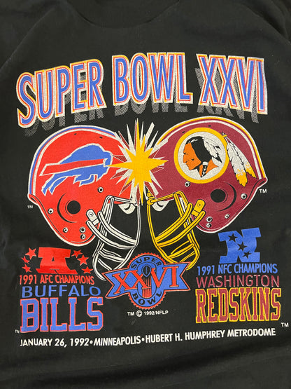 1992 Bills v Redskins SB XXVI NFL Tee (L)
