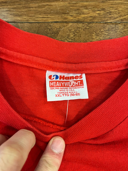 90s Chicago Bulls Team Hanes Red Tee (XXL)