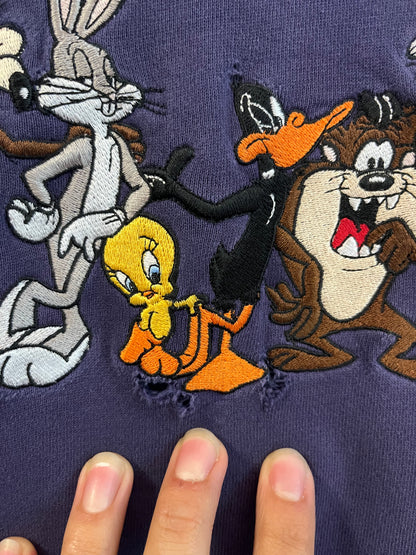 1995 Looney Tunes Embroidered Crewneck (L)