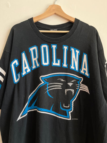 1997 Carolina Panthers AOP Black Tee (XL)