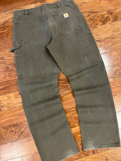 2010 Carhartt Olive Carpenter Pants (36)