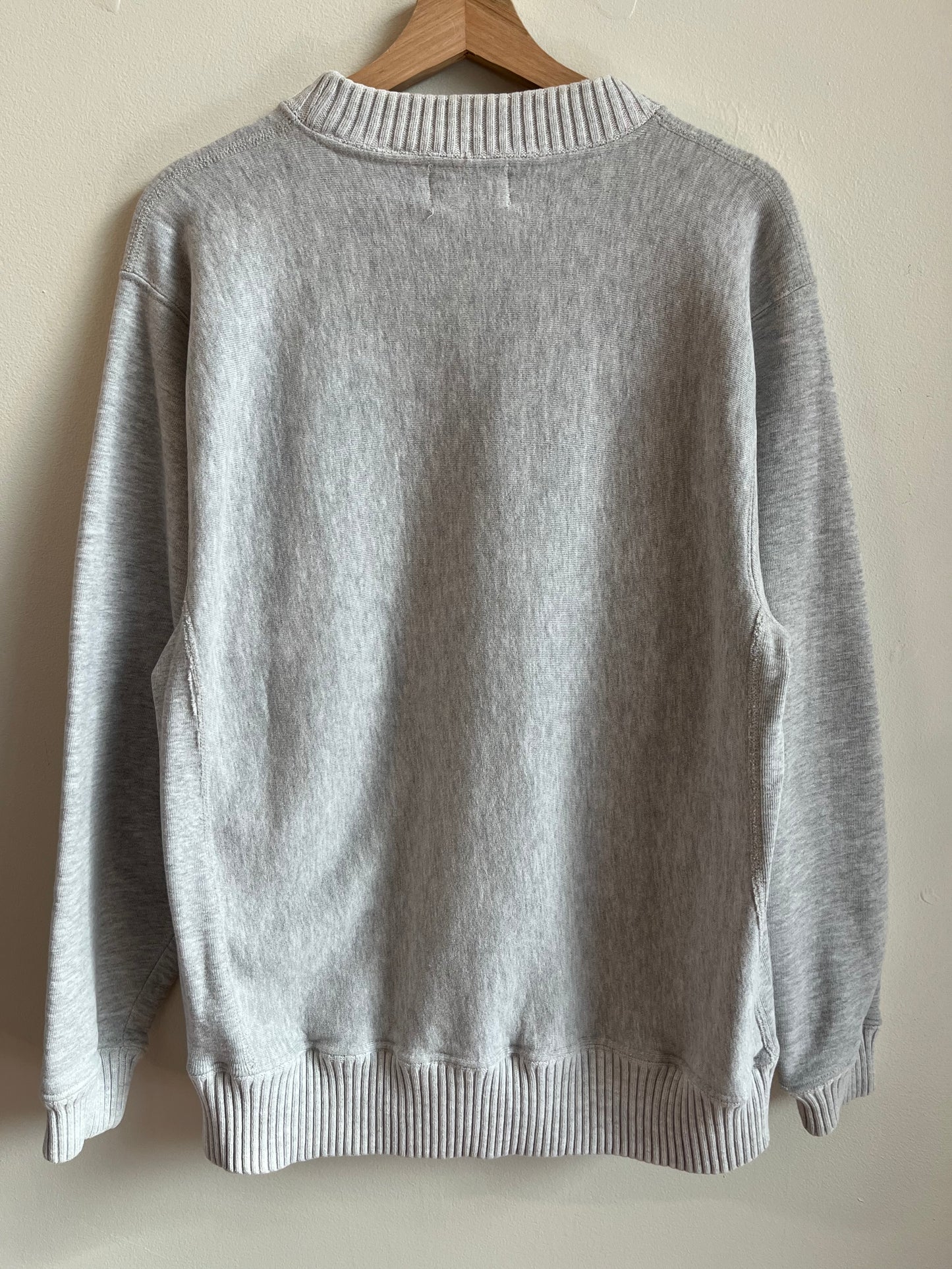 90s Ohio State Embroidered Grey Ribbed Crewneck (L)