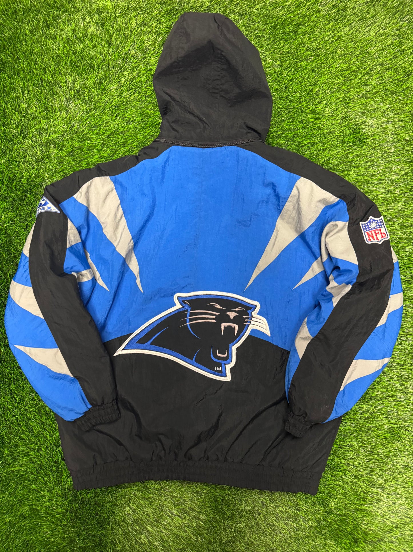 90s Carolina Panthers Apex Shark Tooth Puffer Jacket (XL)