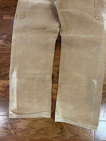 2015 Carhartt Tan Faded Double Knee Pants (38 x 32)