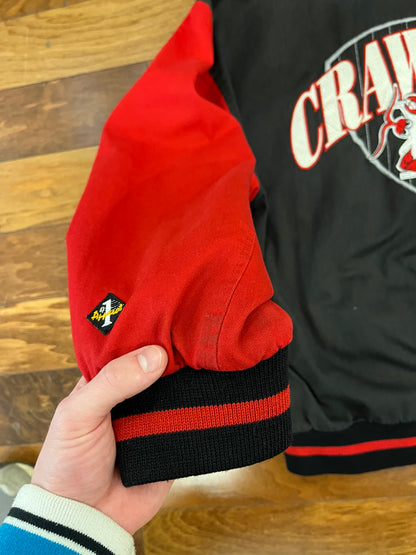 90s Hickory Crawdads Vintage MLB Letterman Jacket (XL)