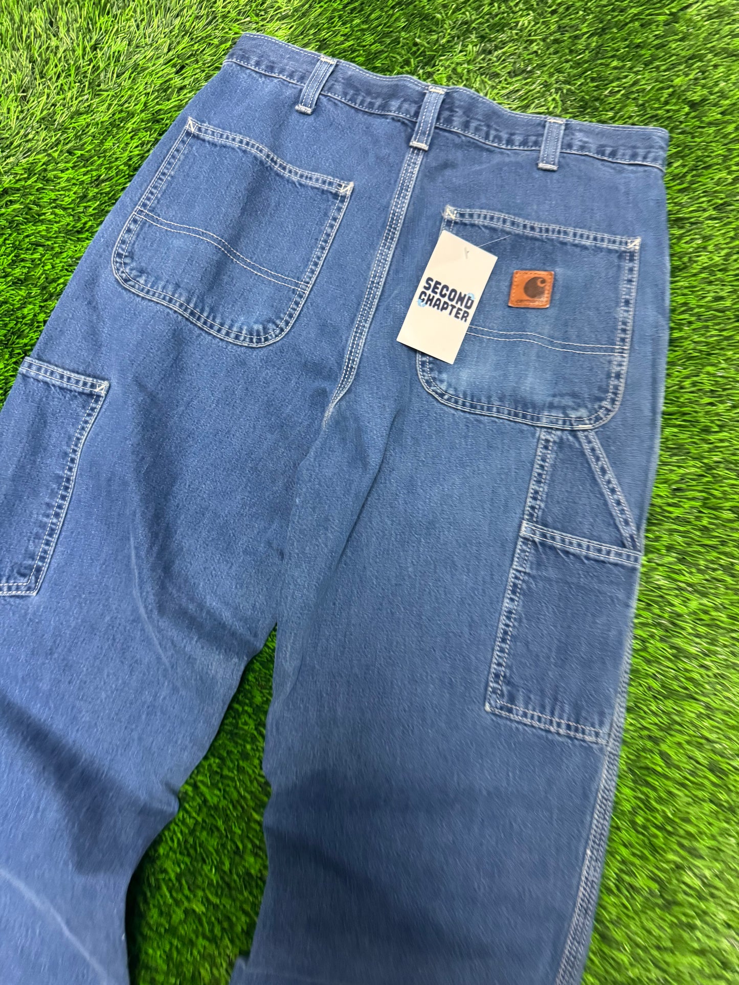 00s Vintage Carhartt Painter Dark Wash Workwear Carpenter Jeans (30 x 32)