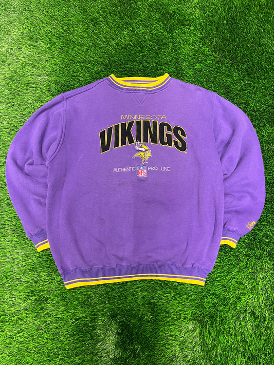90s Vikings Pro Line Logo Athletic Purple Crewneck (XL)