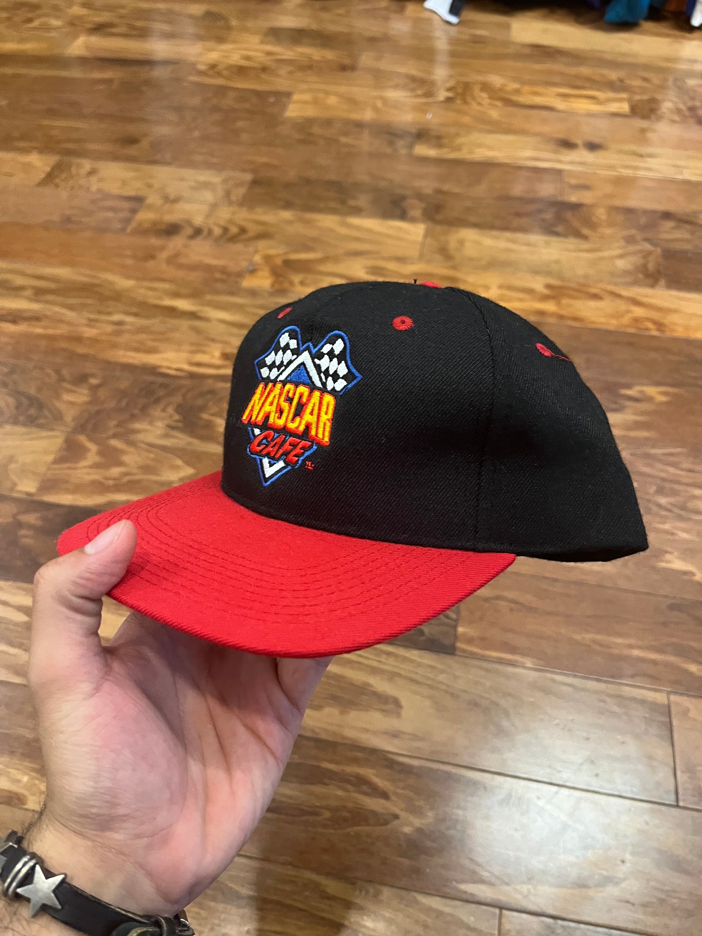 90s Nascar Cafe Myrtle Beach Black and Red Hat