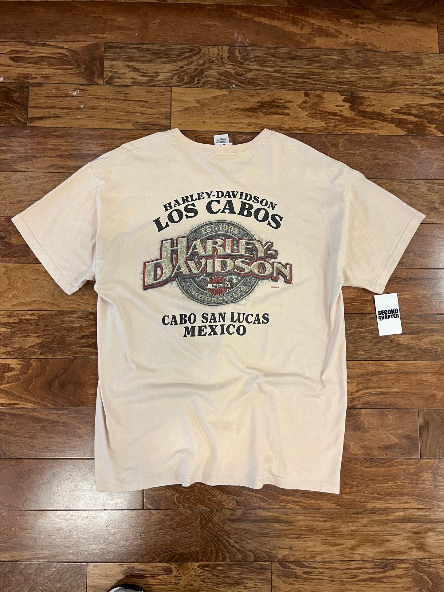 2005 Harley Davidson Cream Los Cabos Mexico Tee (XL)