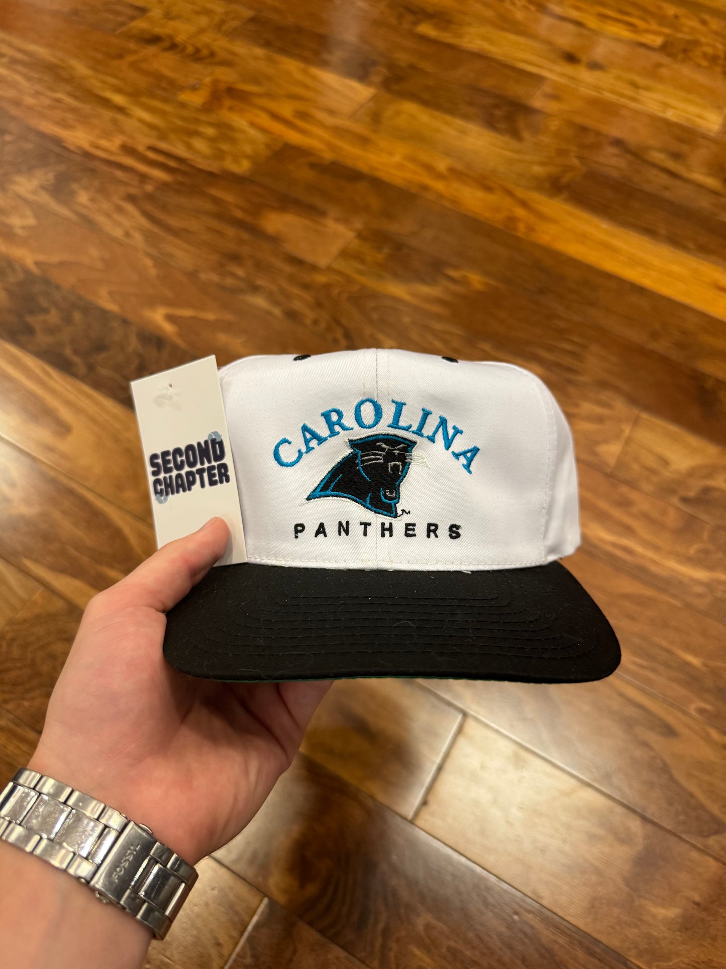 90s Carolina Panthers Embroidered Spell Out Hat (OS)