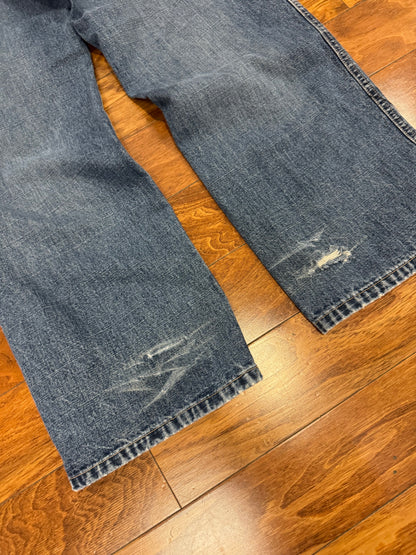 00s Perry Ellis Baggy Distressed Carpenter Jeans (34 x 30)