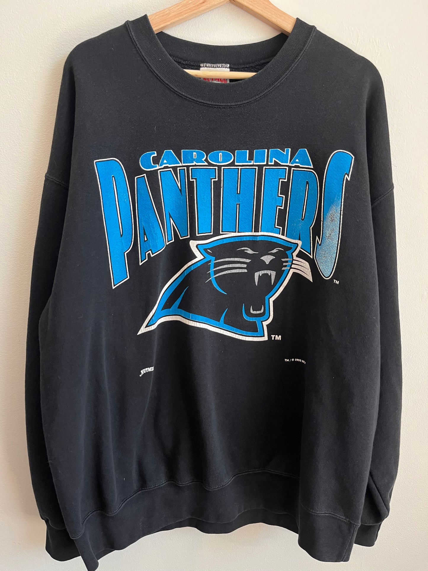 1993 Carolina Panthers Big Cat Nutmeg Crewneck (XL)