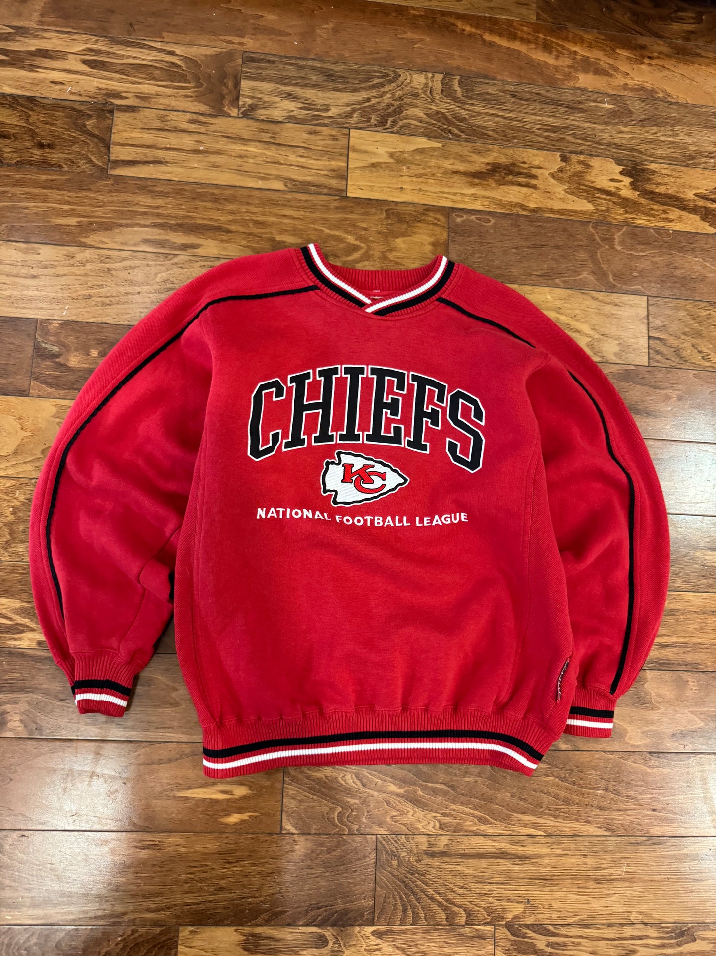 90s Kansas City Chiefs Embroidered Crewneck (L)
