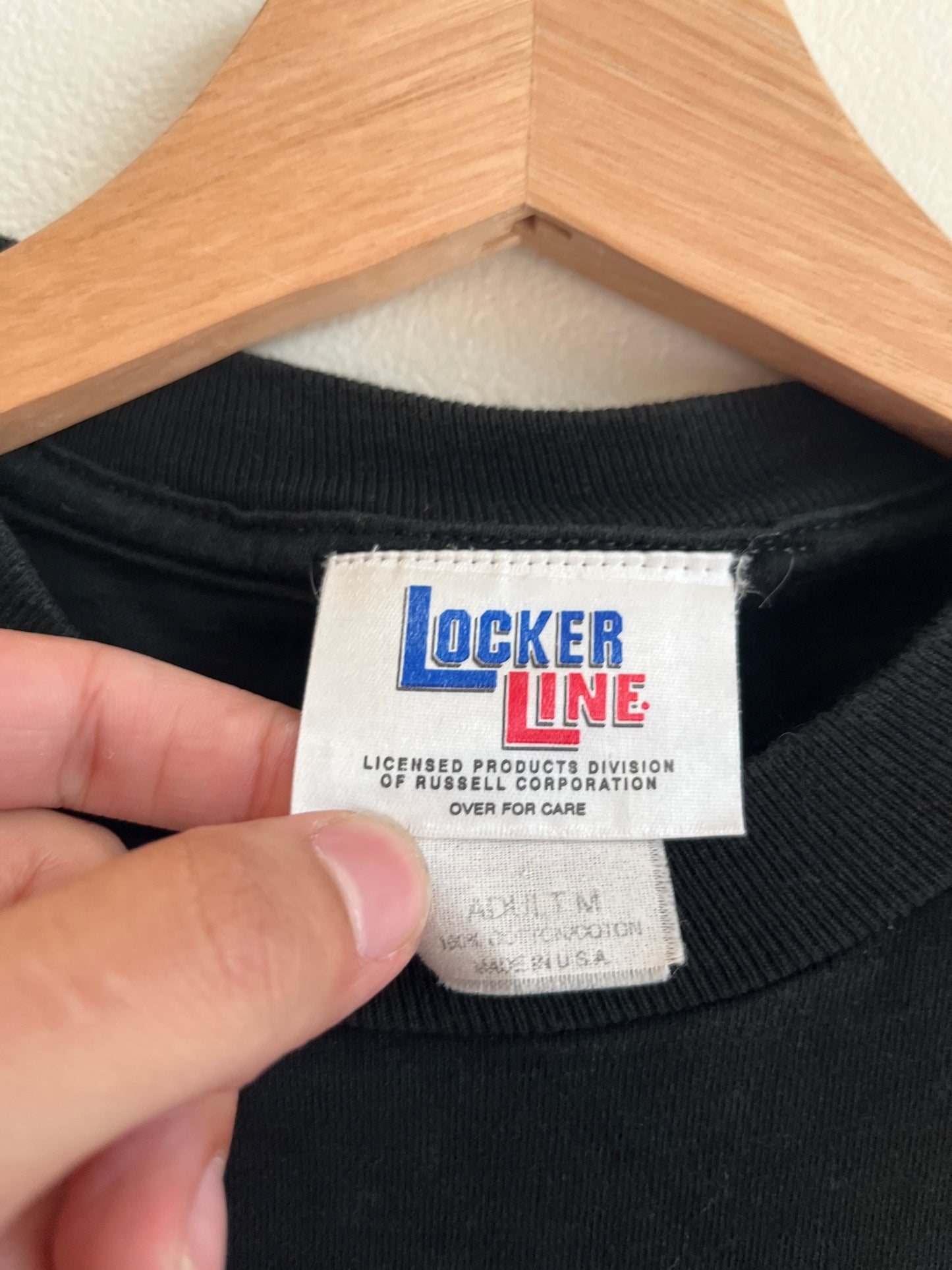 1995 Carolina Panthers Locker Line Spell Out Tee (M)