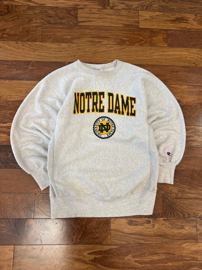 90s Notre Dame Champion Reverse Weave Crewneck (XL)