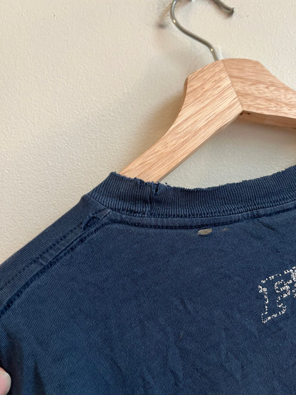00s Fox Racing Y2K Distressed Faded Navy Tee (L)