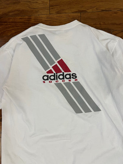 90s Adidas Soccer Front/Back Vintage Tee (XL)