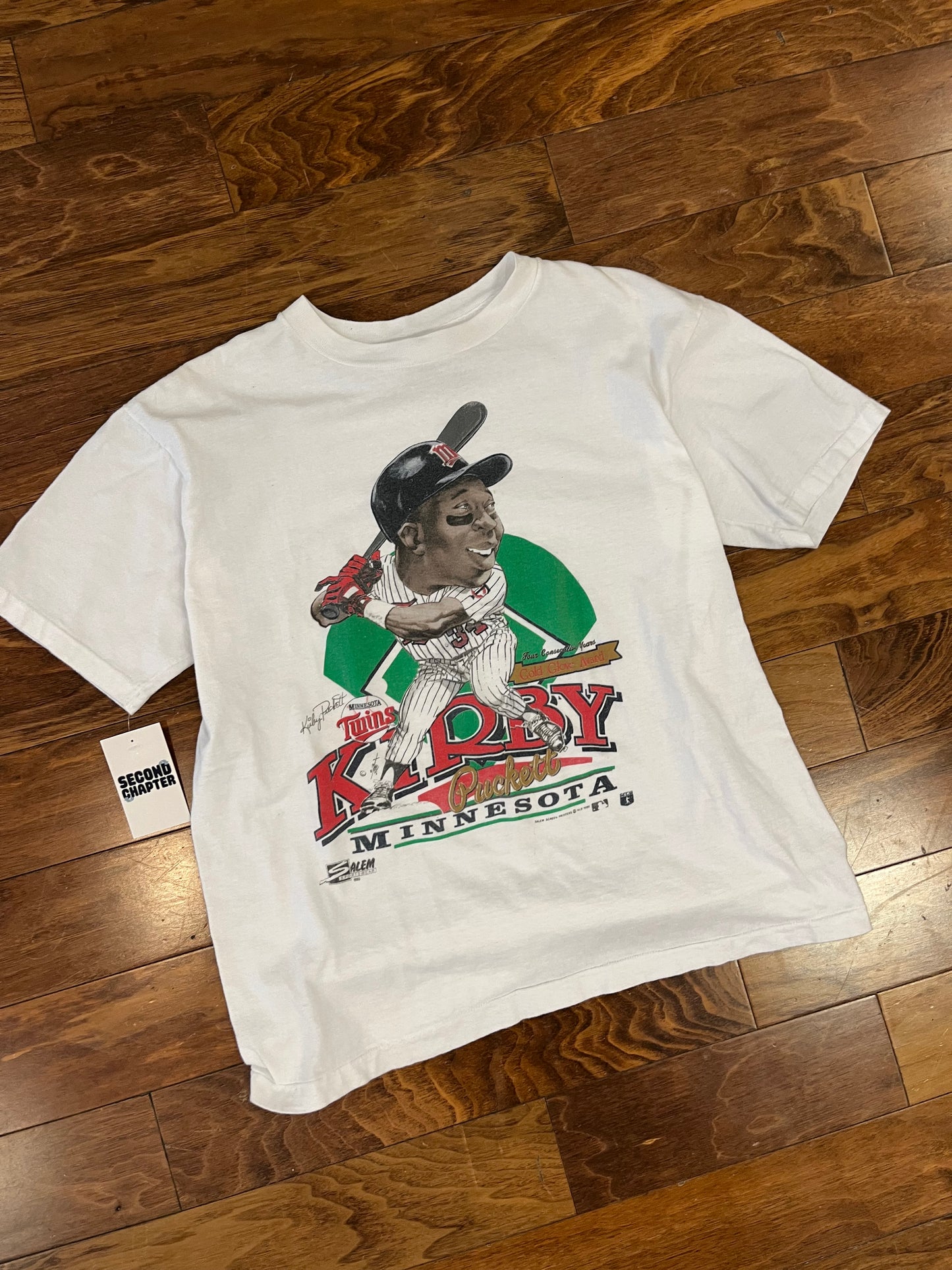 1990 Kirby Puckett Twins Big Head Tee (XL)