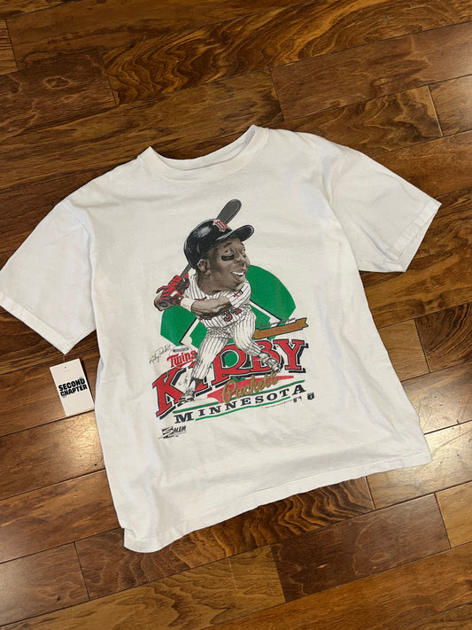 1990 Kirby Puckett Twins Big Head Tee (XL)