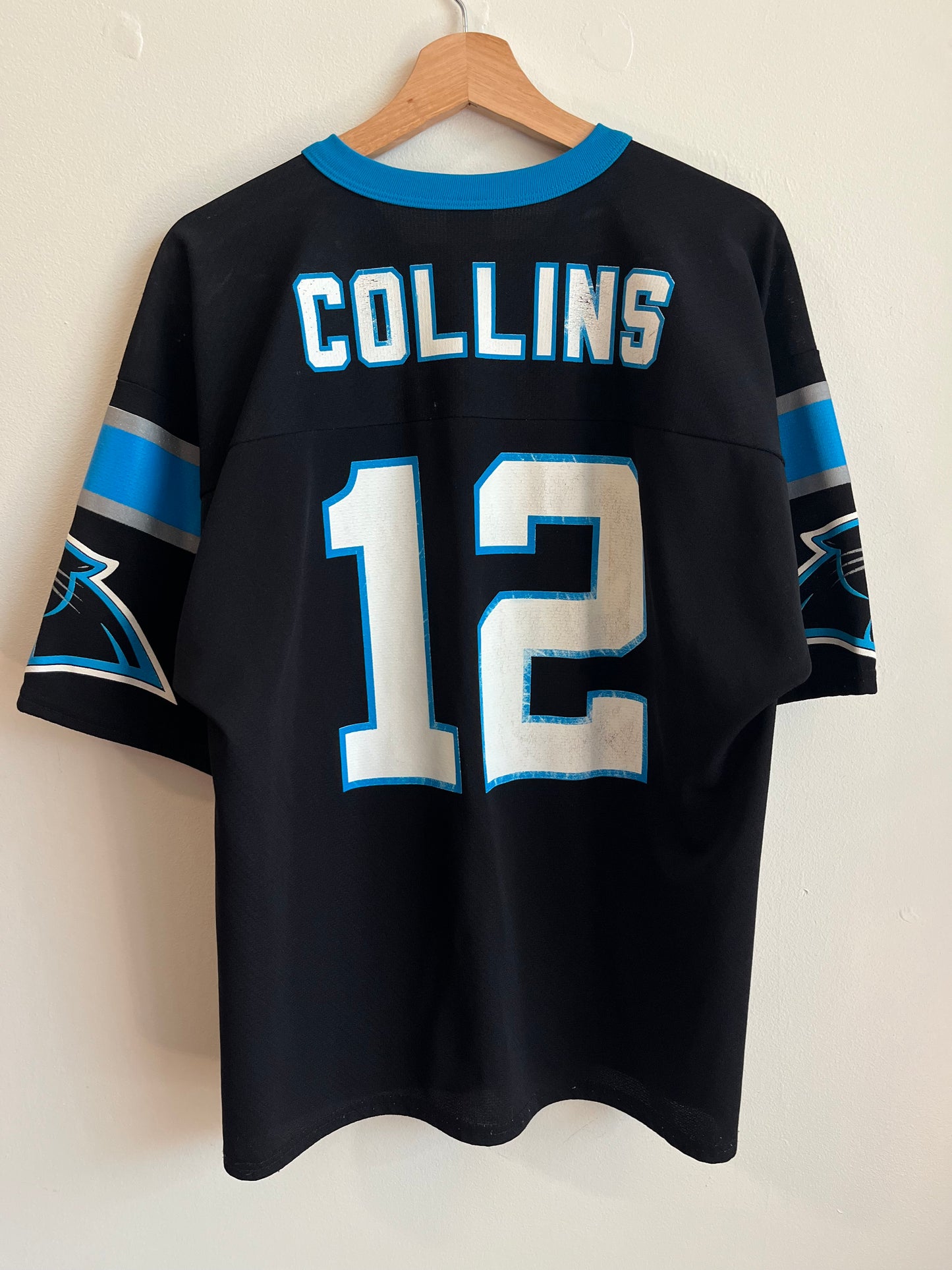 90s Carolina Panthers NFL Kerry Collins Logo 7 Jersey (L)
