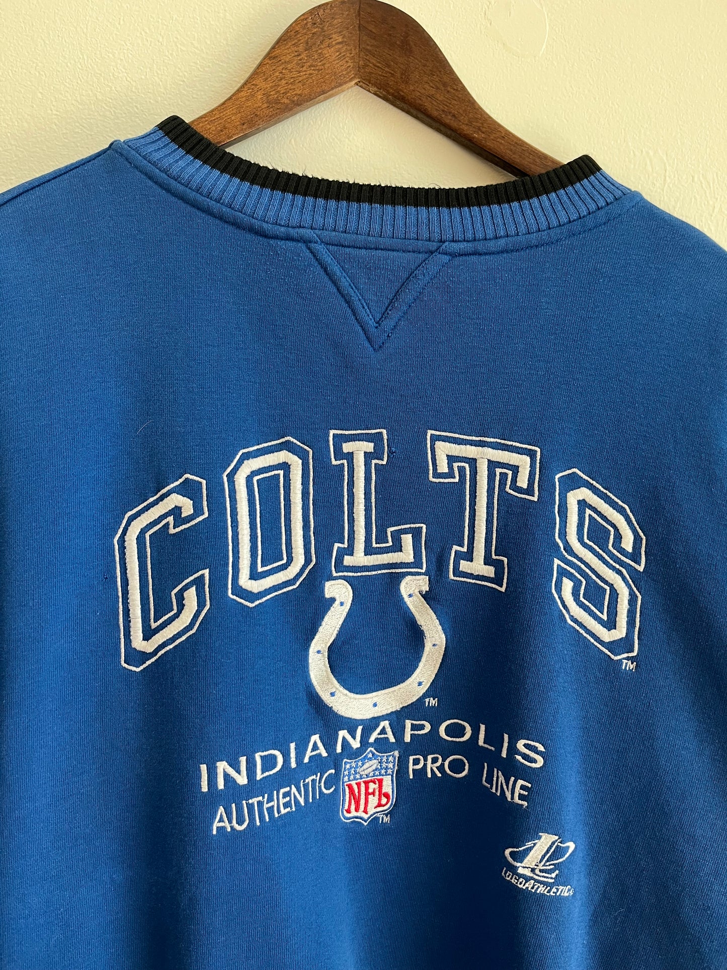 90s Indianapolis Colts Logo Ahtletic Embroidered Crewneck (XL)