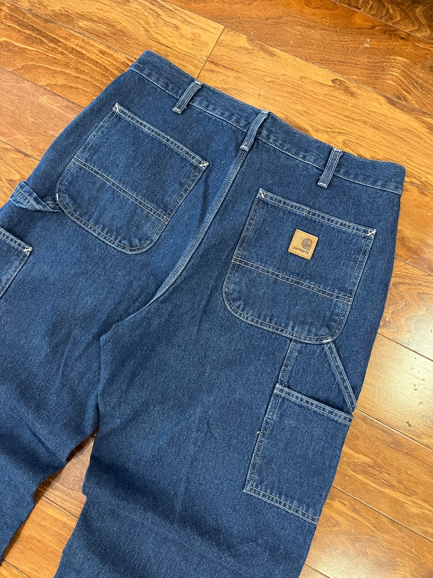 2013 Carhartt Dark Wash Carpenter Jeans (34 x 30)