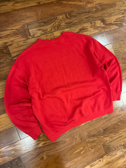90s Detroit Red Wings Vintage Lee Spell Out Crewneck (XL)