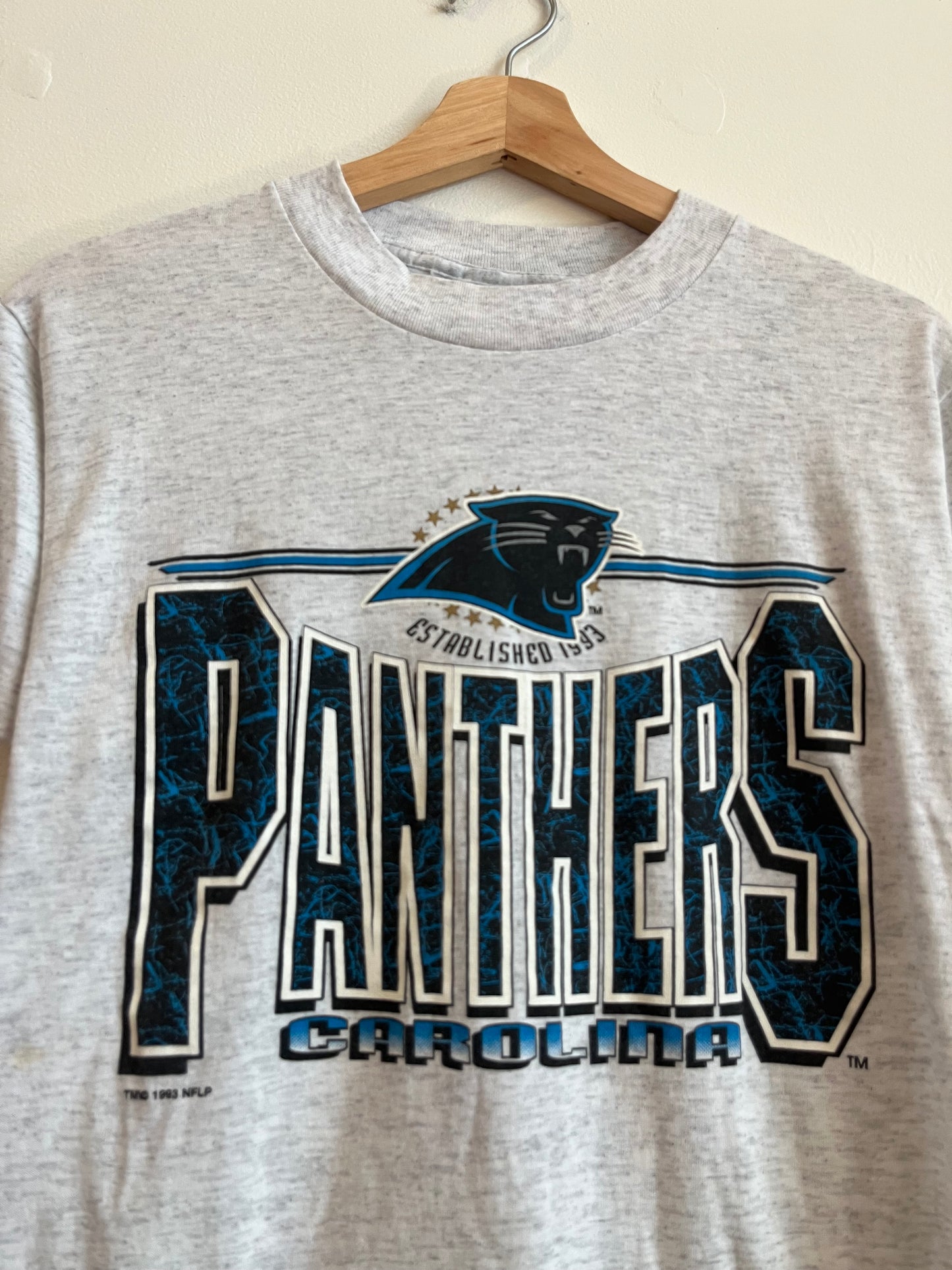 1993 Carolina Panthers Spectator Sports Spell Out Tee (M)