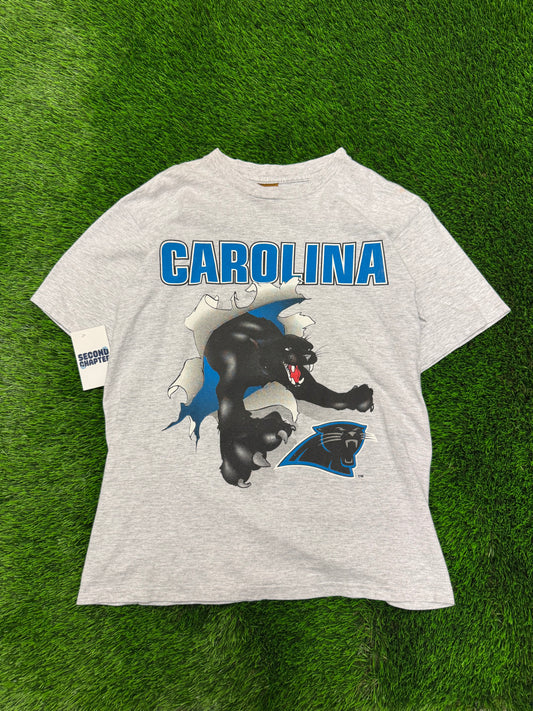 90s Carolina Panthers Gray Breakthrough Tee (M)