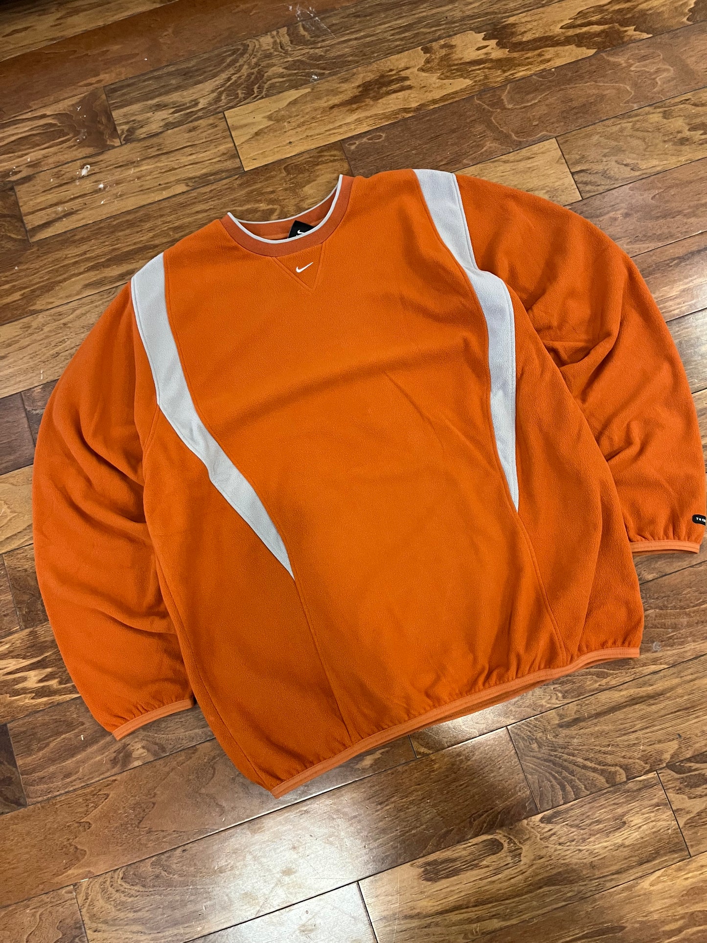 90s Nike Orange Fleece Crewneck (L)