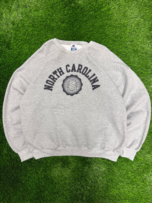 00s University Of North Carolina (UNC) Spell Out Vintage Champion Crewneck (XXL)