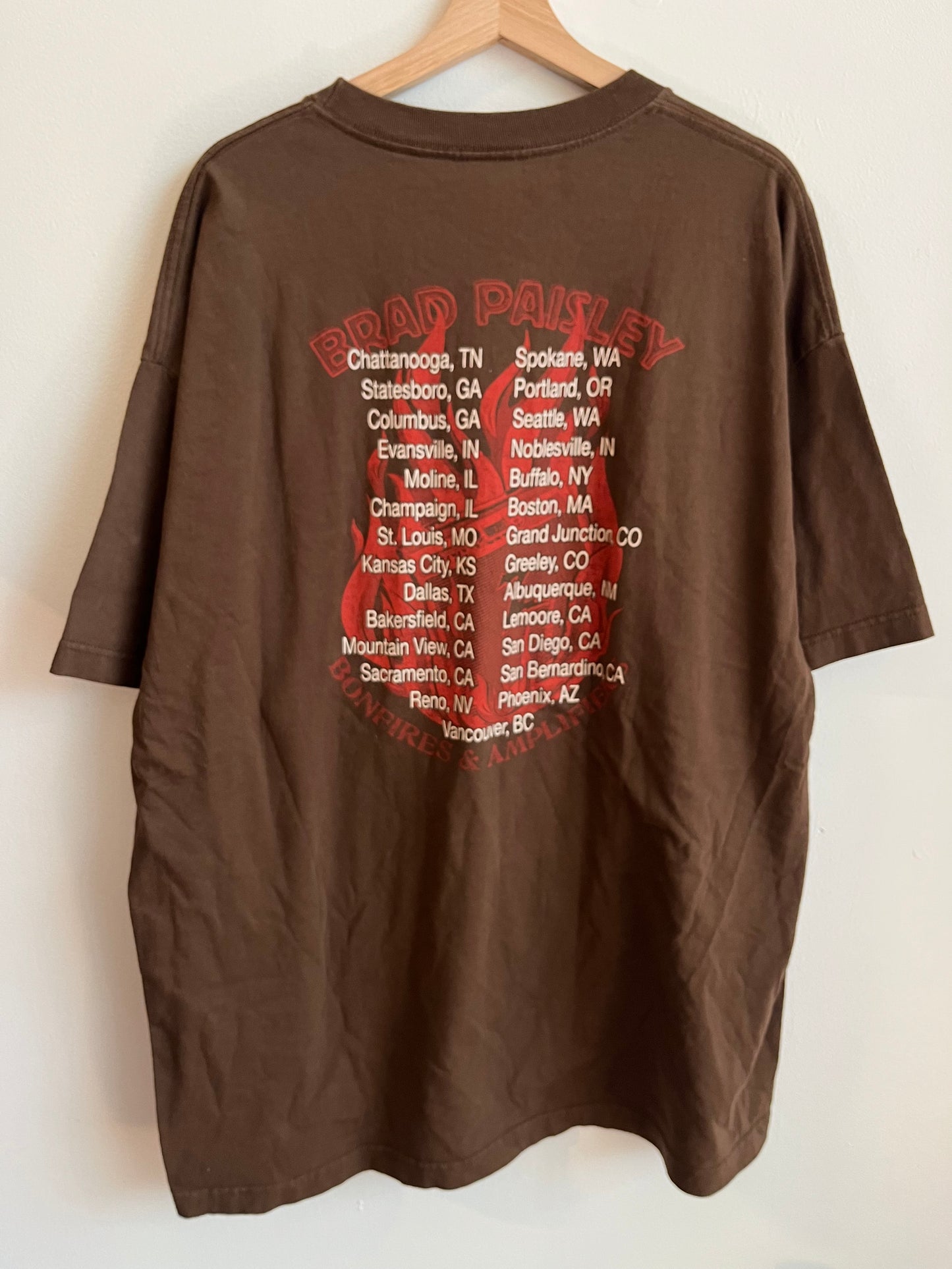 2007 Brad Paisley Mocha Country Music Tour Tee (XXL)