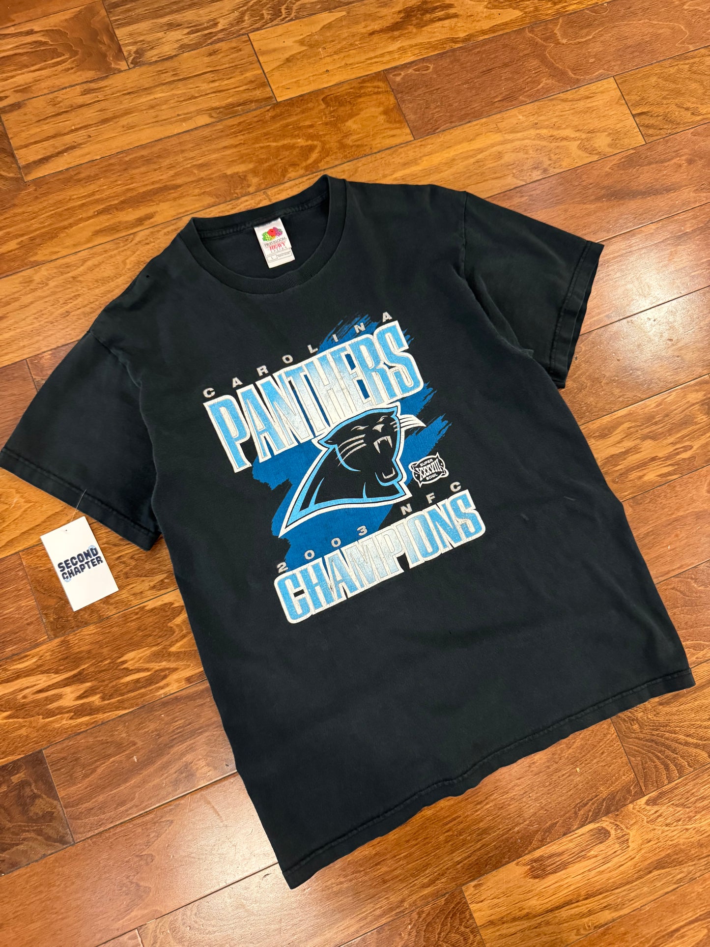 2003 Carolina Panthers NFC Champions Graphic Vintage Tee (L)