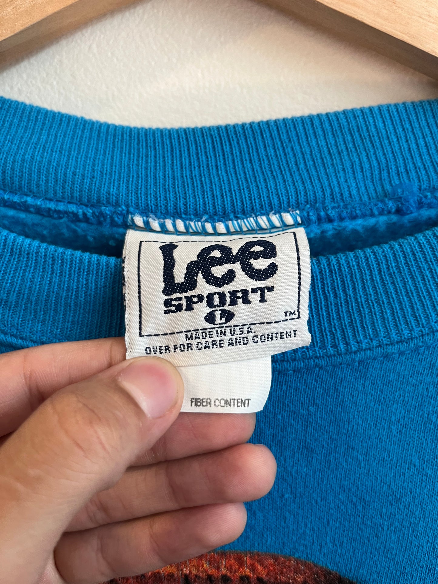 90s Carolina Panthers Big P Blue Lee Crewneck (L)