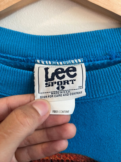 90s Carolina Panthers Big P Blue Lee Crewneck (L)