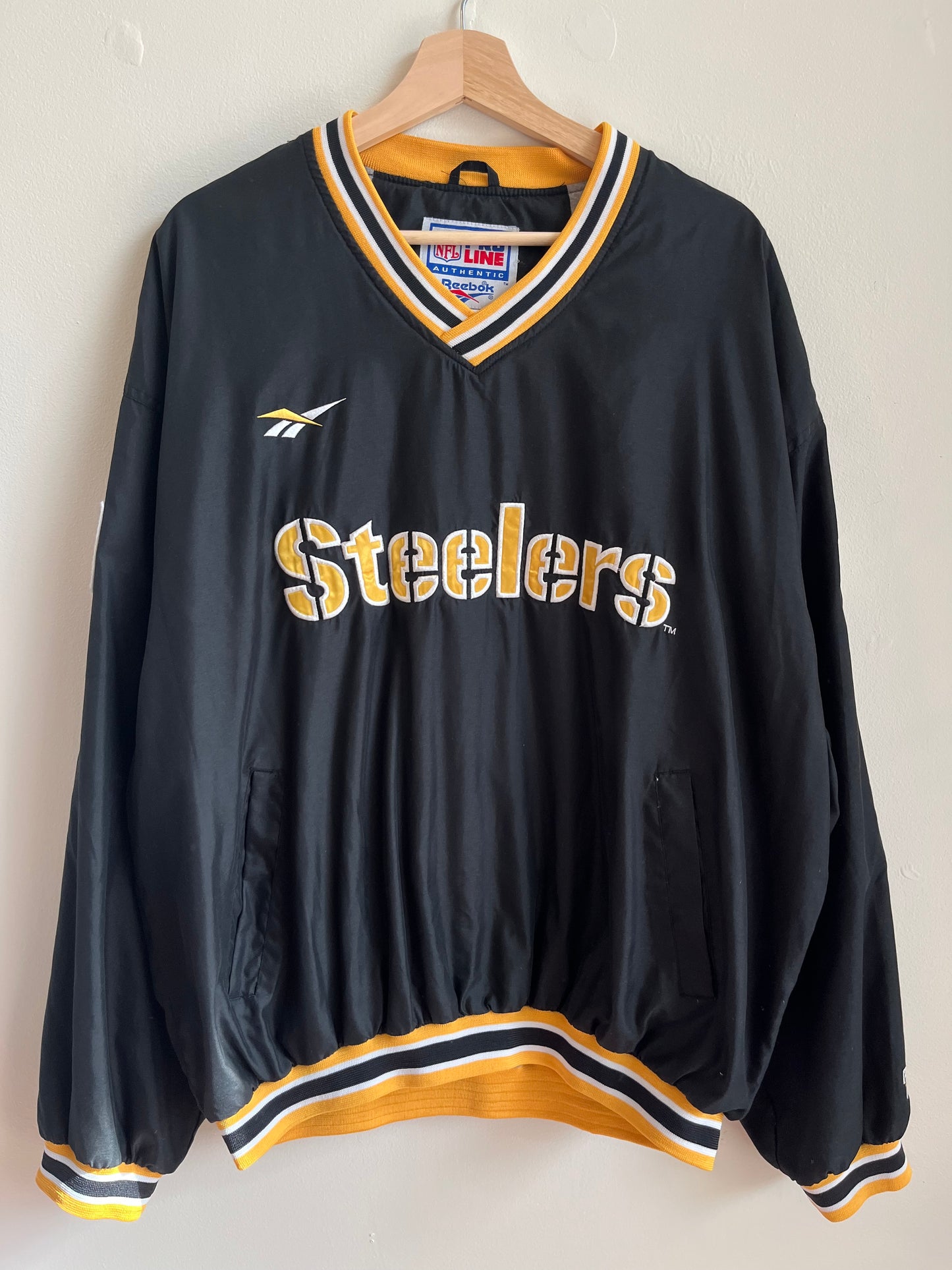 90s Pittsburgh Steelers Reebok Pullover Windbreaker (XL)