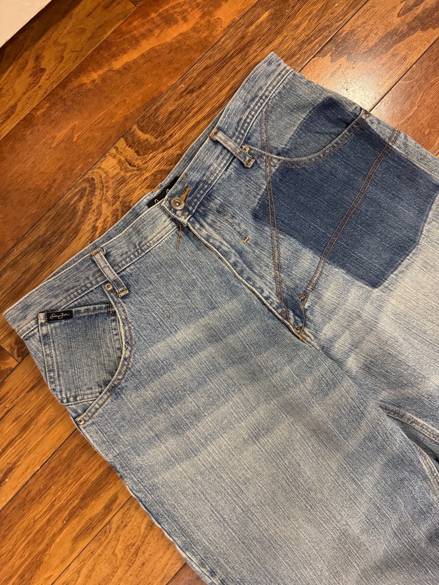 00s Sean John Patch Work Baggy Jeans (34 x 34)