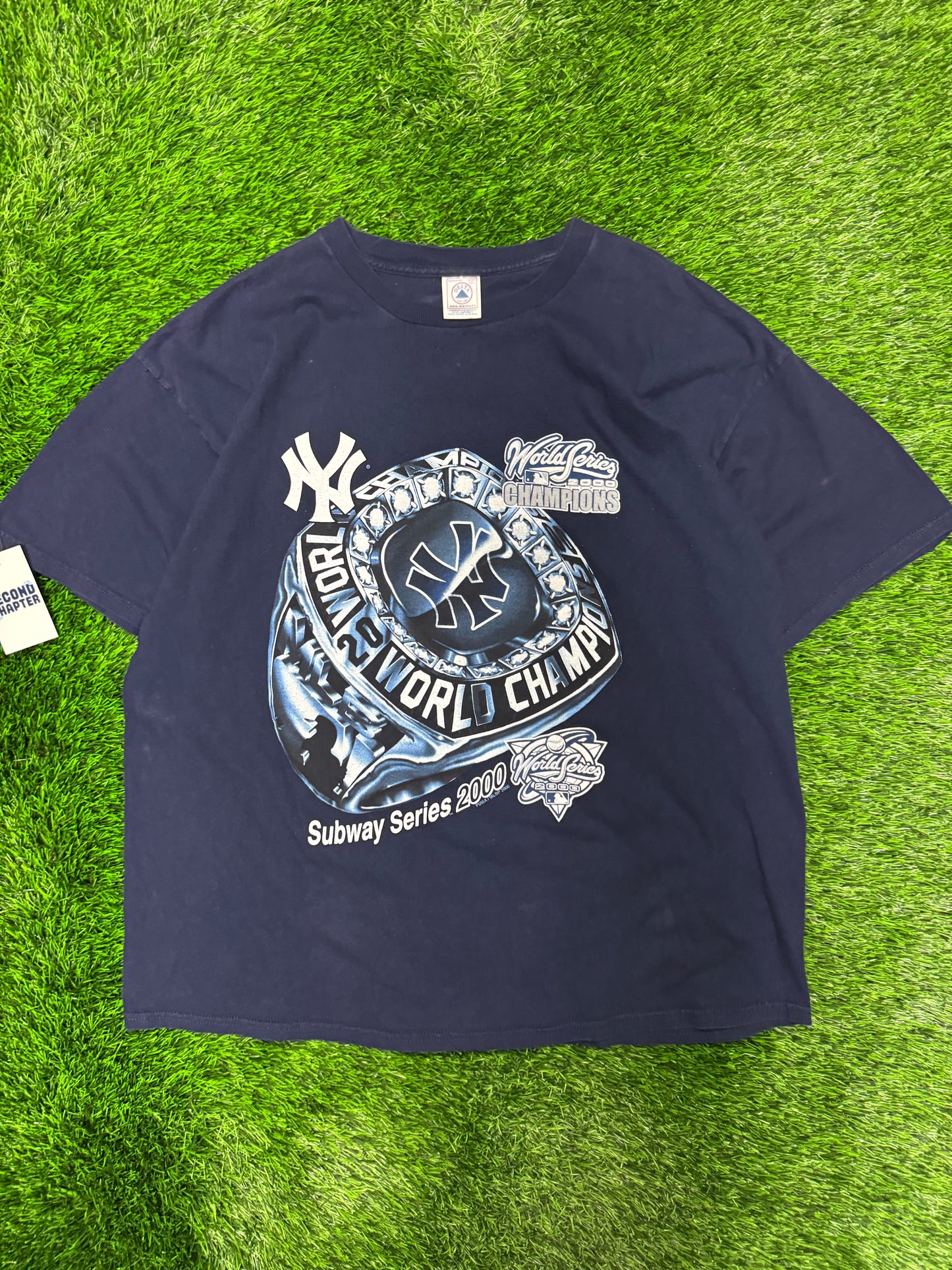 2000 New York Yankees Subway Series World Series Vintage Tee (XXL)