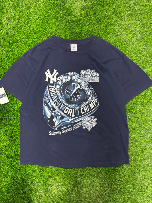 2000 New York Yankees Subway Series World Series Vintage Tee (XXL)