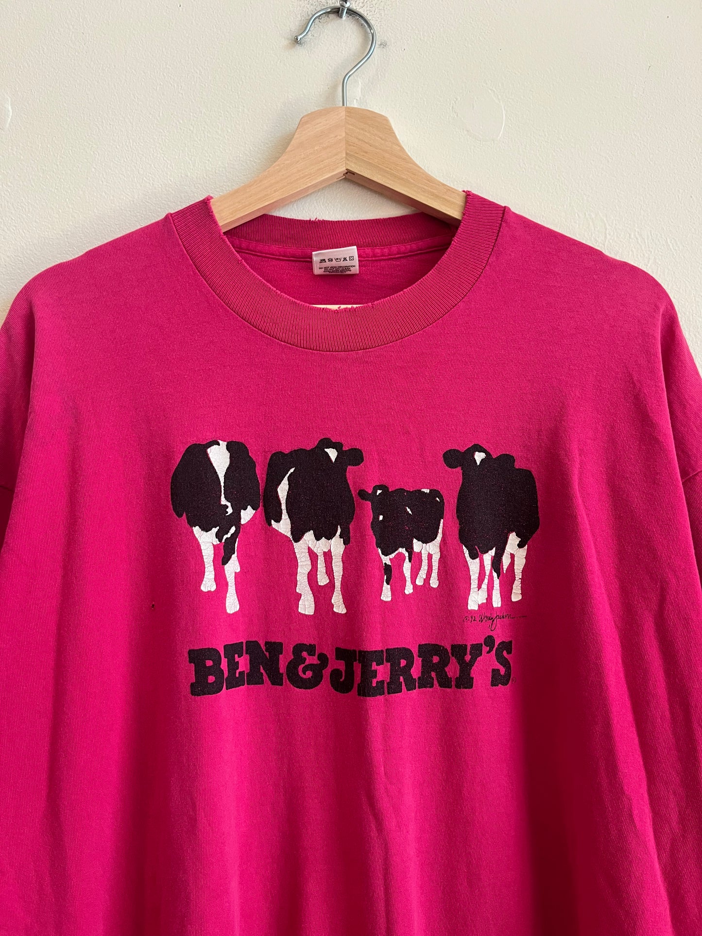 1992 Ben & Jerry's Vermont's Finest Pink Tee (XXL)