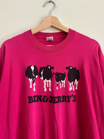 1992 Ben & Jerry's Vermont's Finest Pink Tee (XXL)