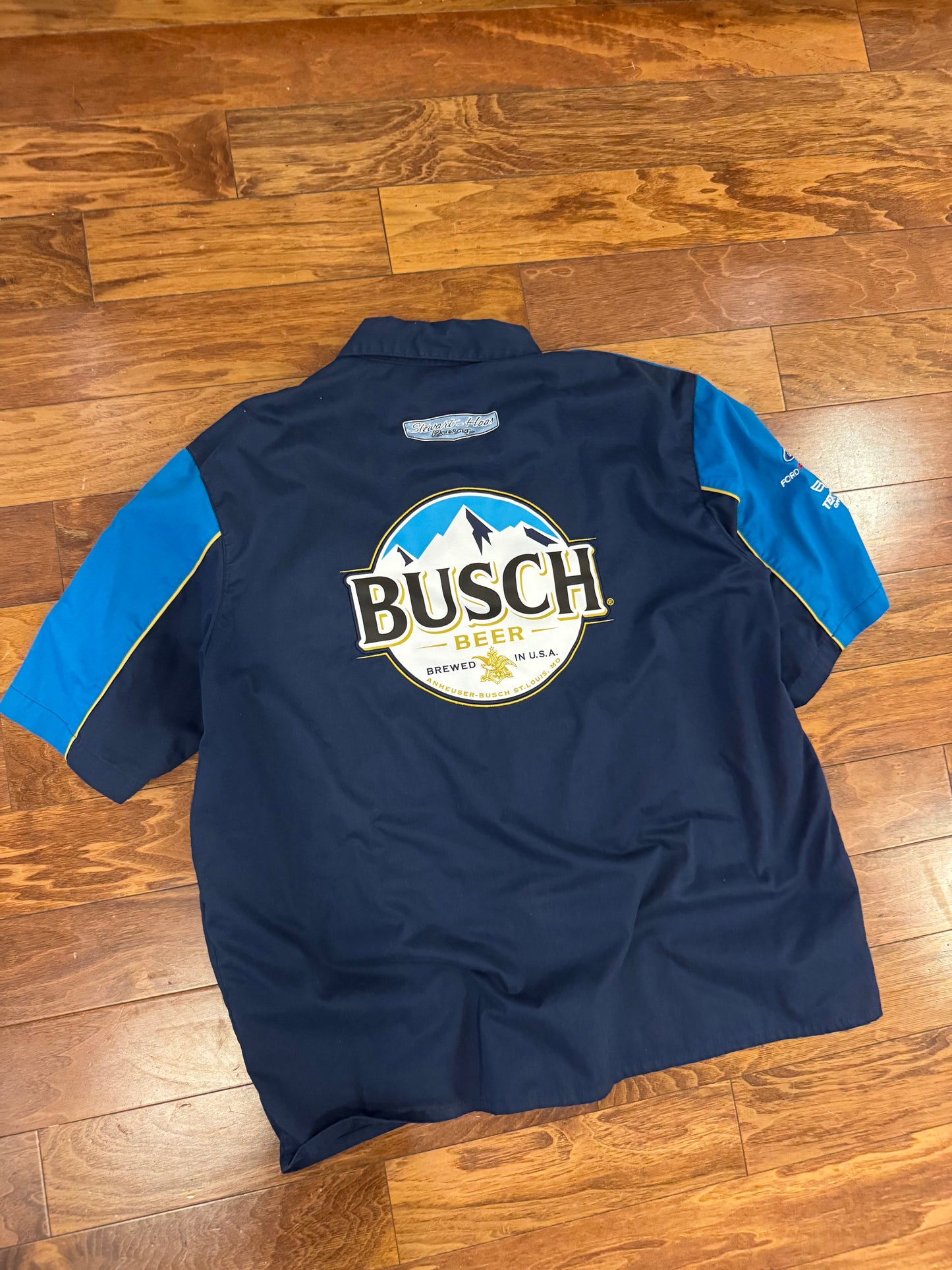 00s Nascar Busch Beer Mechanic Shirt (XXL)