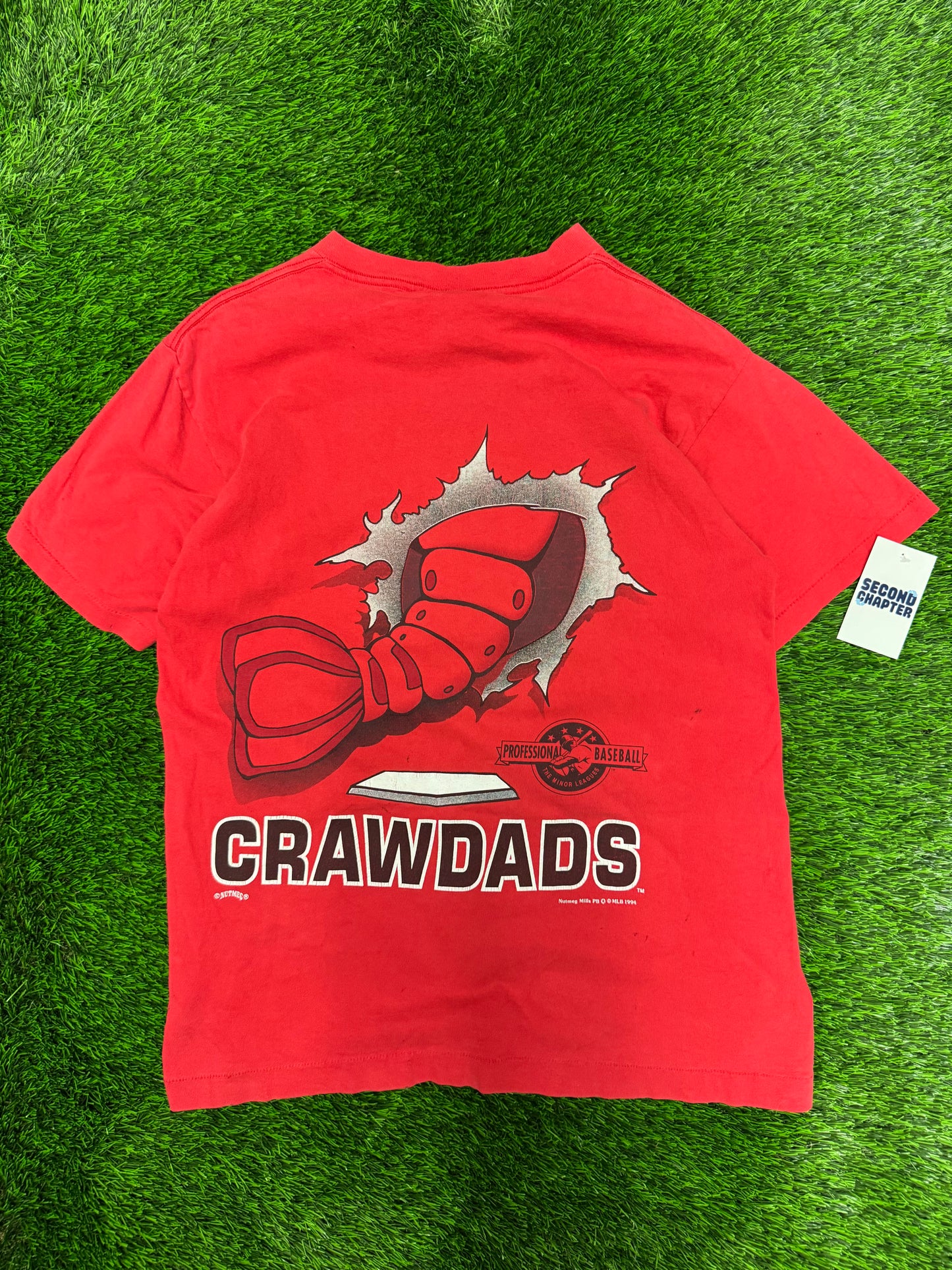 1994 Hickory Crawdads Minor League Breakthrough MLB Nutmeg Vintage Tee (L)