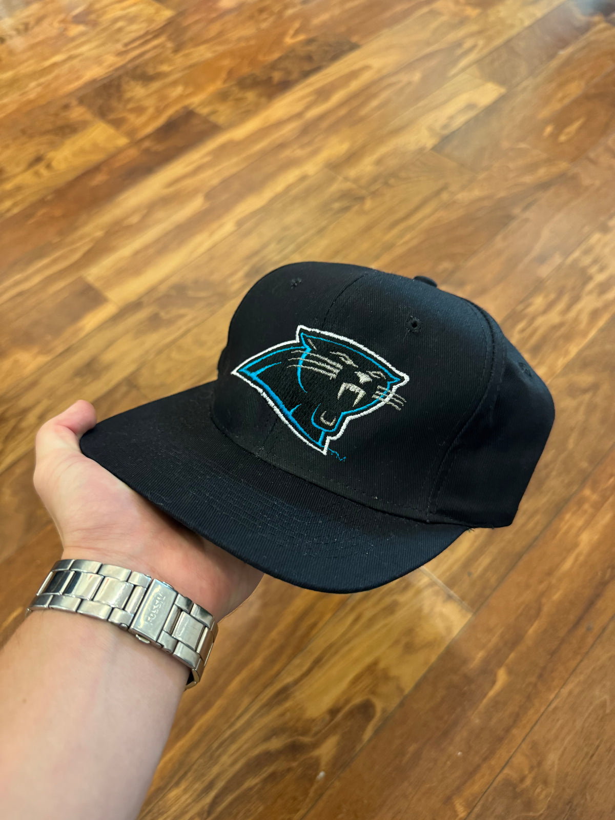 90s Carolina Panthers Black Logo Deadstock Hat (OS)