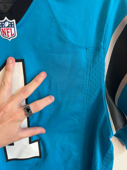 2010s Carolina Panthers Cam Newton Blue Nike NFL Jersey (S)