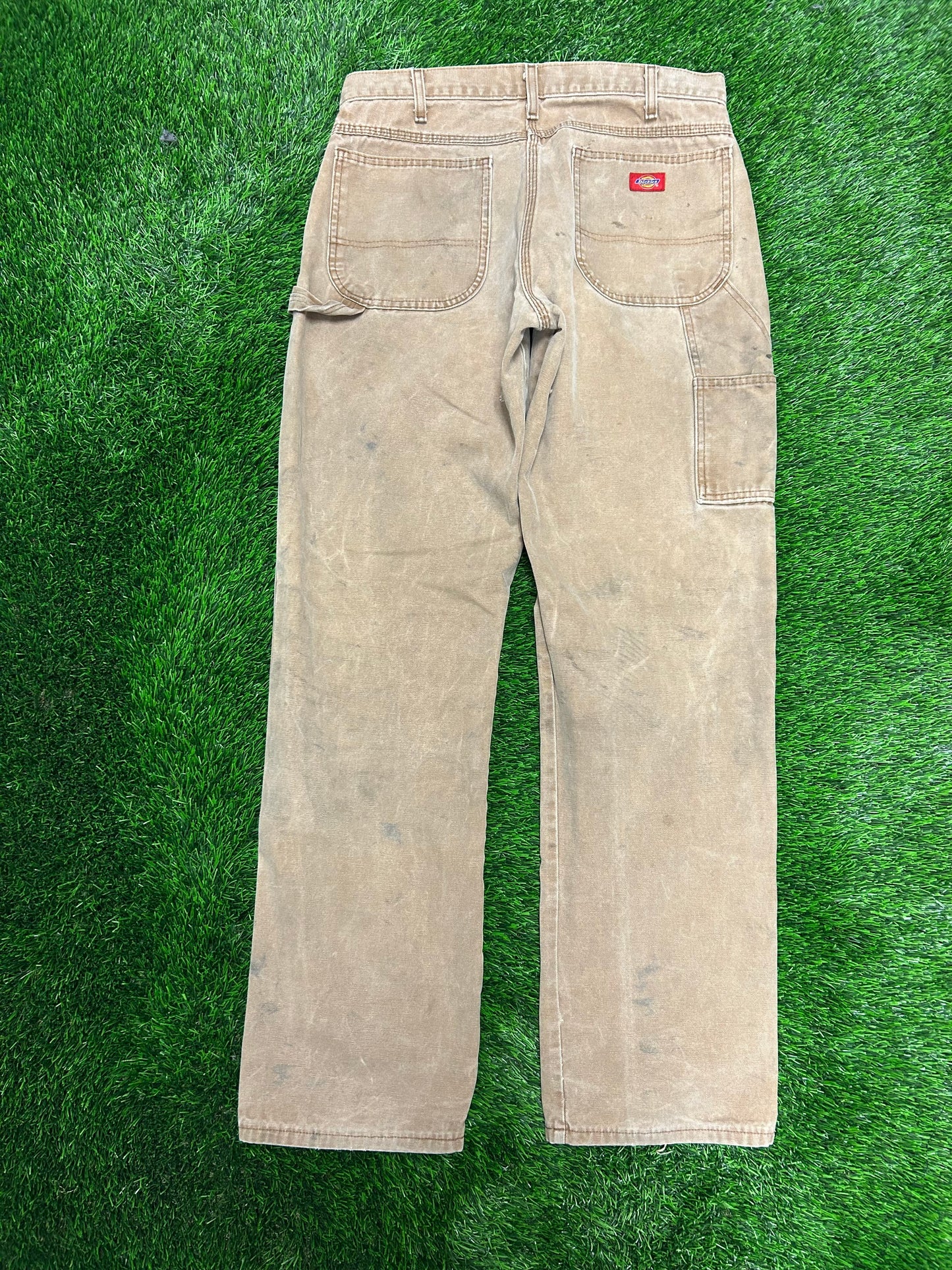 00s Dickies Faded Heavily Worn Tan Carpenter Pants (34 x 34)