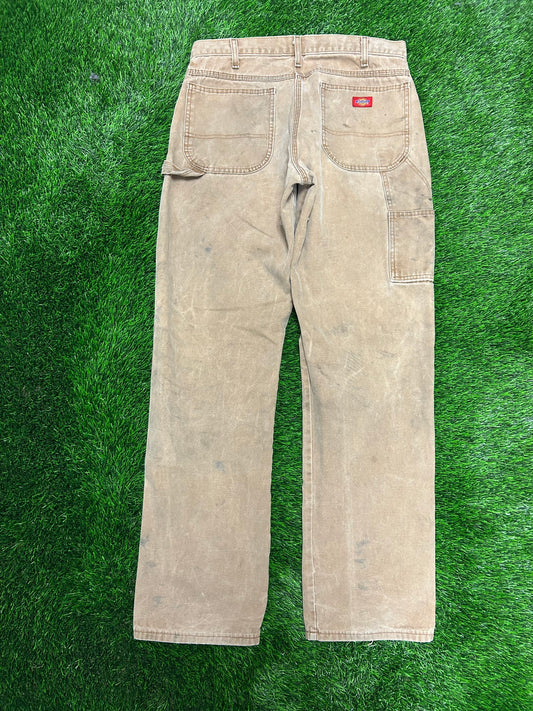 00s Dickies Faded Heavily Worn Tan Carpenter Pants (34 x 34)