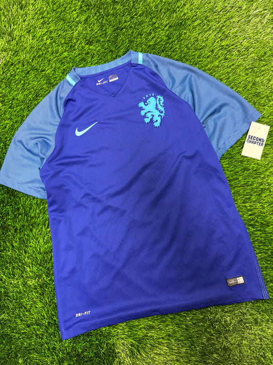 Netherlands KNVB National Team Nike Away Soccer Jersey 2016 Kit (L)
